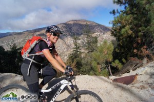 Lori, with Mount Pacifico in the background